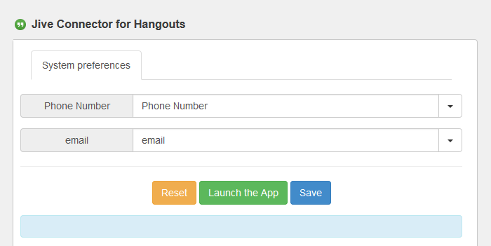 Hangouts System Preferences