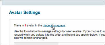 Avatar moderation link