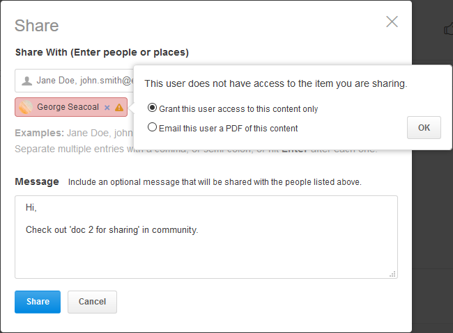 You can choose between the co-authoring and PDF export options