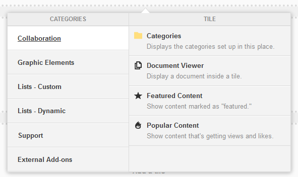 Tile selection dialog box