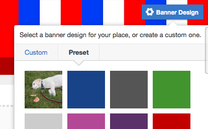 Banner design presets