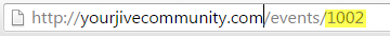 Event ID in the event URL