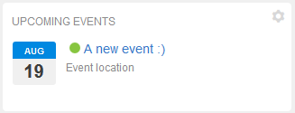 Upcomming Events tile