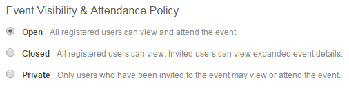 Event Visibility and Attendance