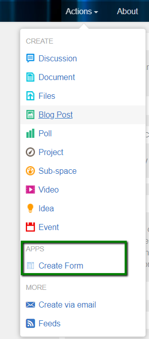 Accessing the form list, option 3