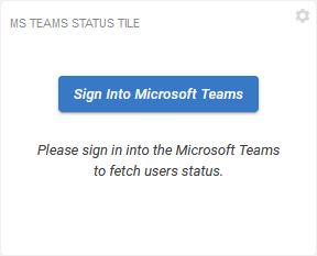 A screenshot of the initial view of the Microsoft Teams tile