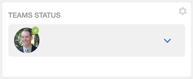 A screenshot of the Teams Status tile header