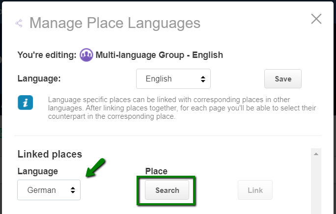 A screenshot with the Search button highlighted