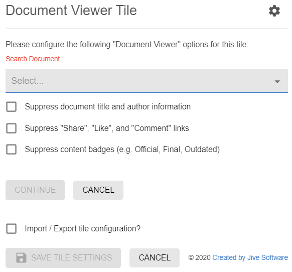 An example of how Advanced Document Viewer tile configuration looks like, part 2