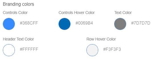 Audio tile: settings branding colors