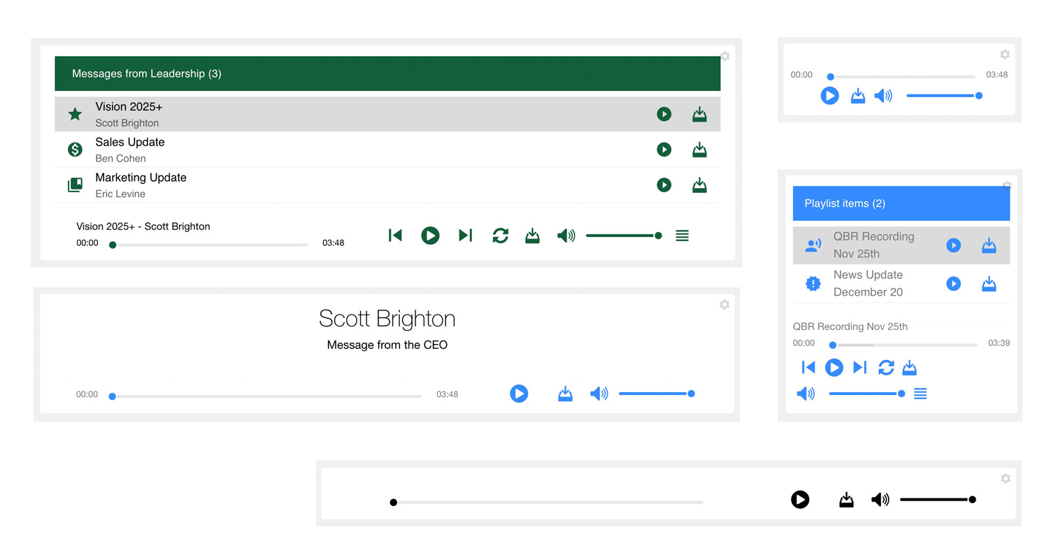 An example of Audio tile