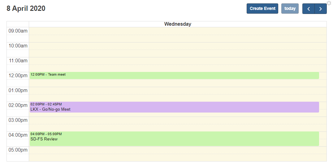 One more example of Calendar tile
