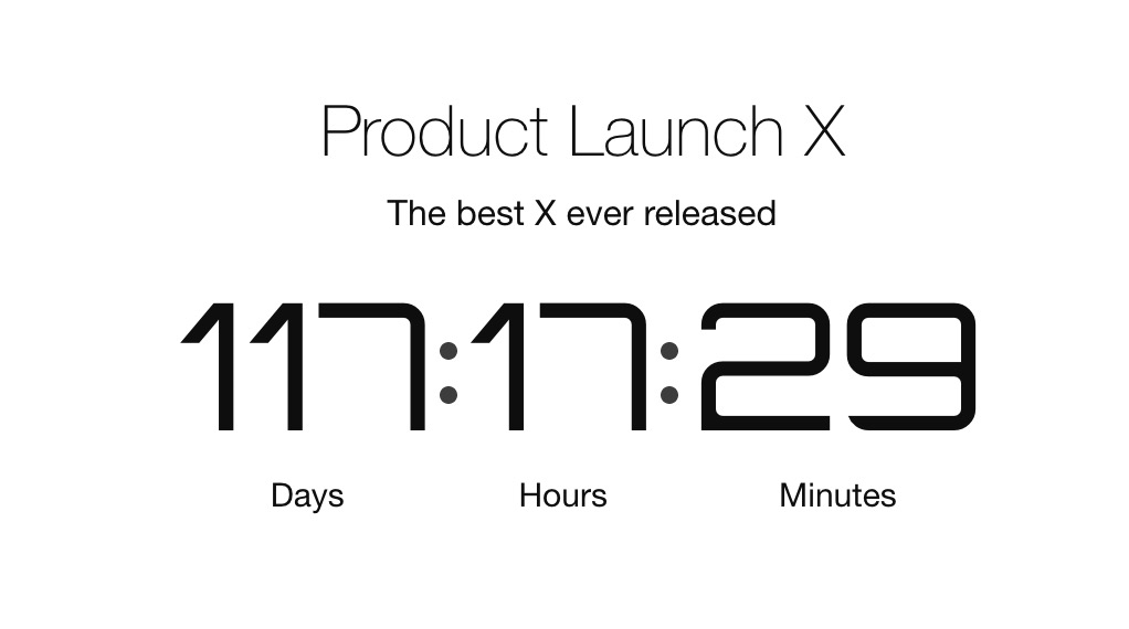 Another example of Countdown tile