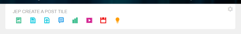 An example of Create a Post tile