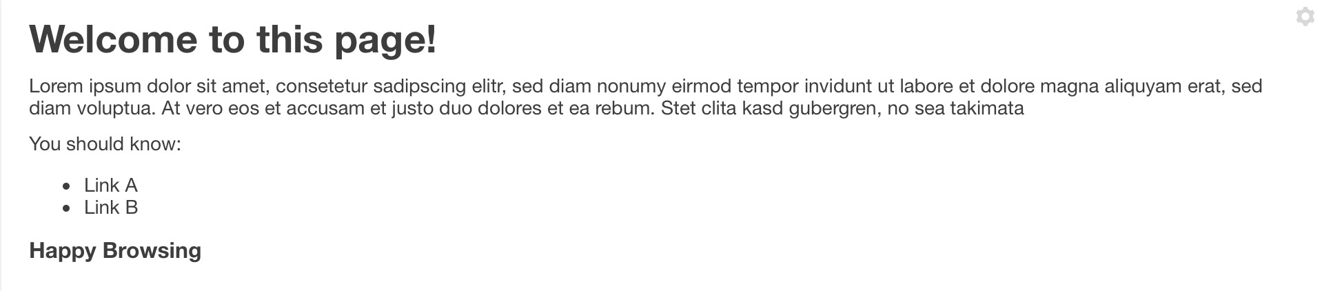 An example of Formatted Text tile view