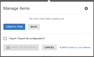 Grid Layout tile: Creating item