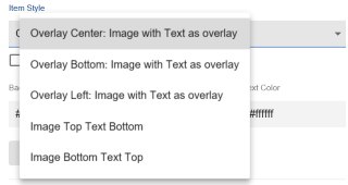 Grid Layout tile: Selecting item style