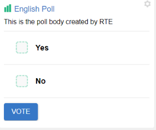 An example of Jive Poll tile in narrow column