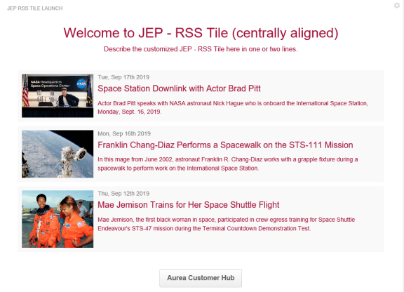 A RSS tile example