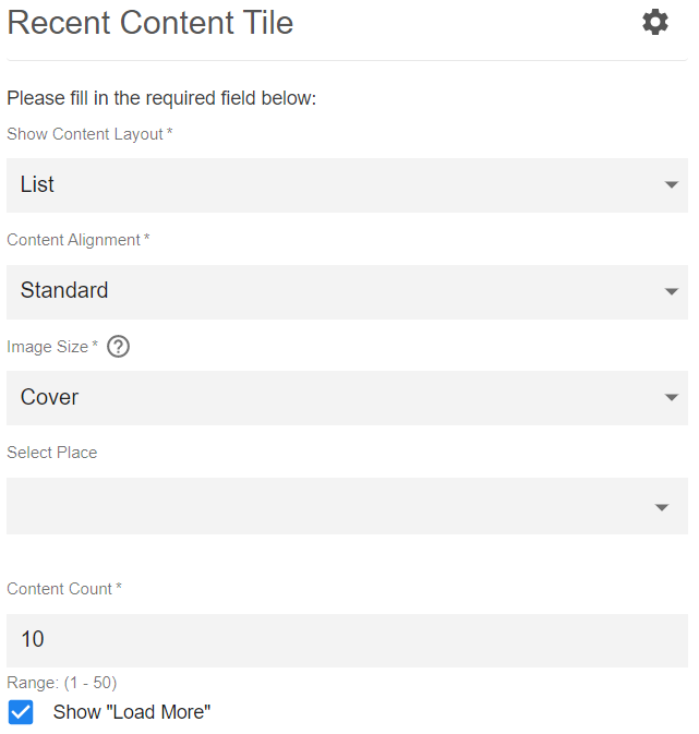 Recent Content tile: Date and time settings