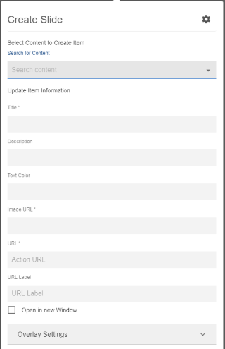 Slideshow Manage Slides settings, part 1