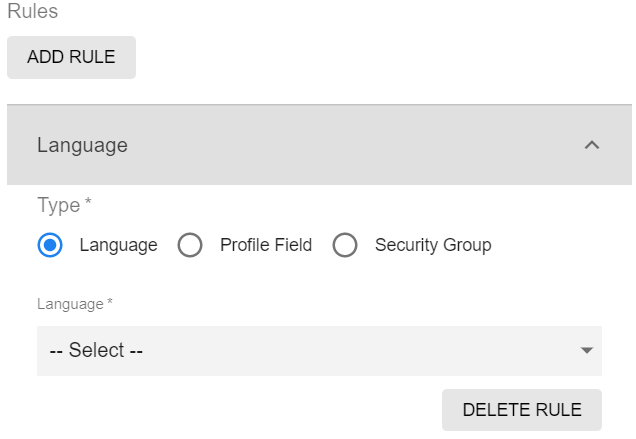 Setting language