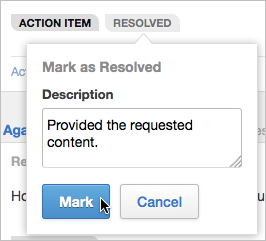 Mark as Resolved screenshot