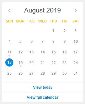 Place event calendar