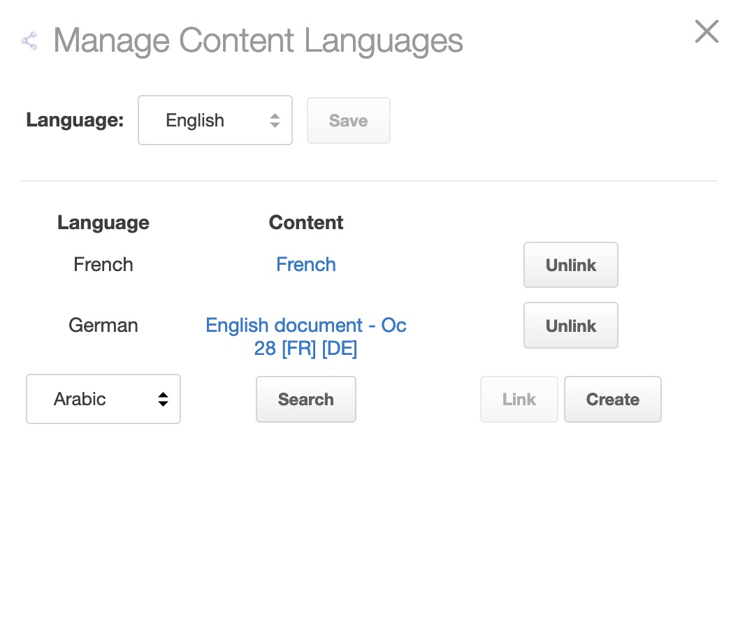 Another example of Multiple Languages add-on