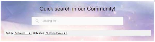 Advanced Search: another example of how the tile may look like