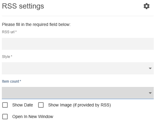 RSS tile: Date and time settings