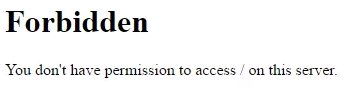 The message which forbidden user see