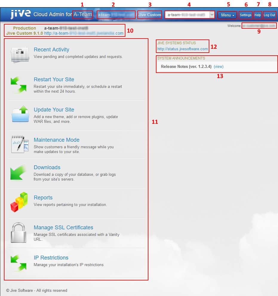Home page overview